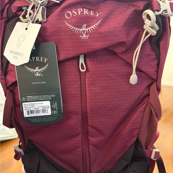 BRAND NEW Osprey Women's Sirrus 24L Elderberry Hiking Bag 2.5LRESERVOIR INCLUDED - Picture 3 of 8
